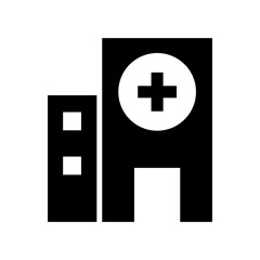 Obraz premium hospital icon or logo isolated sign symbol vector illustration - high quality black style vector icons 