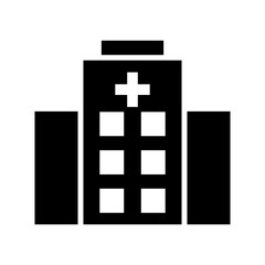 hospital icon or logo isolated sign symbol vector illustration - high quality black style vector icons
