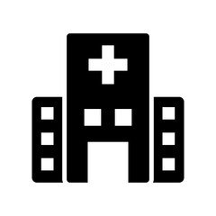 hospital icon or logo isolated sign symbol vector illustration - high quality black style vector icons
