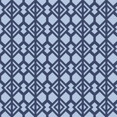 Japanese Diamond Stripe Mosaic Vector Seamless Pattern