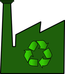 recycling factory icon