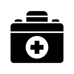 medical box icon or logo isolated sign symbol vector illustration - high quality black style vector icons
