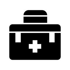 medical box icon or logo isolated sign symbol vector illustration - high quality black style vector icons
