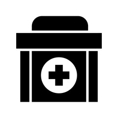 medical box icon or logo isolated sign symbol vector illustration - high quality black style vector icons

