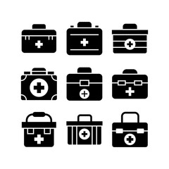 medical box icon or logo isolated sign symbol vector illustration - high quality black style vector icons
