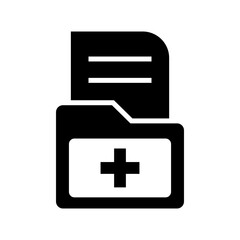 medical file icon or logo isolated sign symbol vector illustration - high quality black style vector icons

