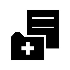 Obraz premium medical file icon or logo isolated sign symbol vector illustration - high quality black style vector icons 