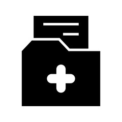 Fototapeta premium medical file icon or logo isolated sign symbol vector illustration - high quality black style vector icons 