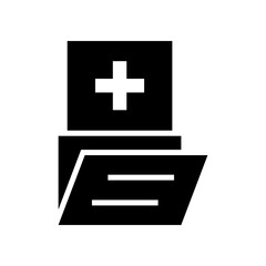 Obraz premium medical file icon or logo isolated sign symbol vector illustration - high quality black style vector icons 