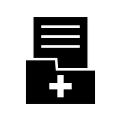 Obraz premium medical file icon or logo isolated sign symbol vector illustration - high quality black style vector icons 