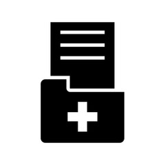 Obraz premium medical file icon or logo isolated sign symbol vector illustration - high quality black style vector icons 