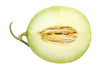 Organic Fresh Ripe Japanese Melon half cut