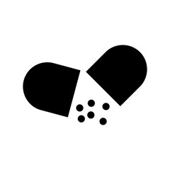 pill icon or logo isolated sign symbol vector illustration - high quality black style vector icons
