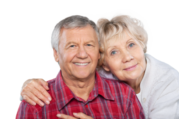 Portrait of a Mature Couple Embracing