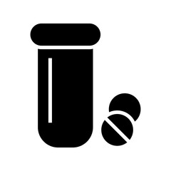 vitamin bottle icon or logo isolated sign symbol vector illustration - high quality black style vector icons
