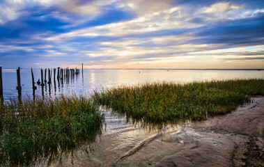 St. Marks Lighthouse at St. Marks Wildlife Refuge Sunset