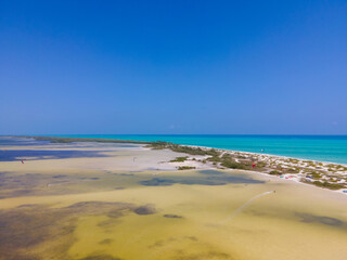 Drone view of Isla Blanca, Mexico