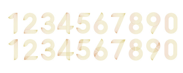 Line number vector footage for design