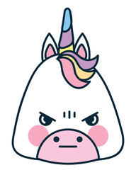 angry unicorn head