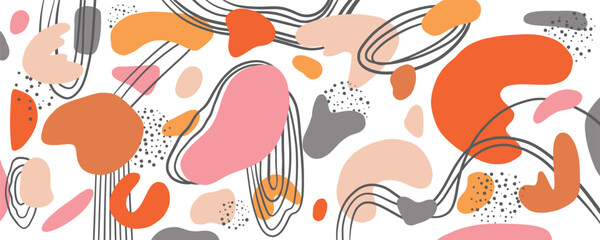 The composition of various hand-drawn figures and doodles. Abstract modern fashionable vector illustration. All elements are isolated