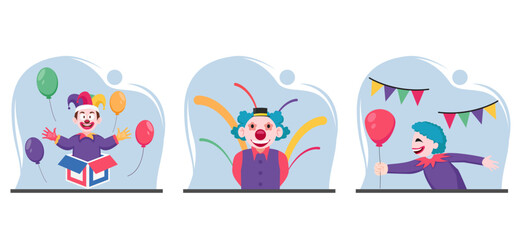 April Fools Flat Bundle Design Illustration