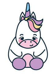 unicorn doodle icon