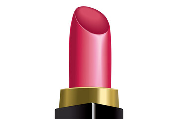 vector illustration of the dark pink lipstick on the white background isolated.