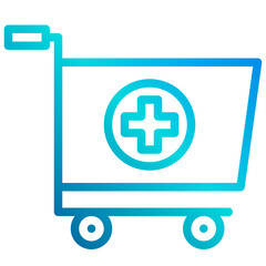 Obraz premium Add_1 gradient line icon