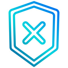 Obraz premium Shield_1 gradient line icon