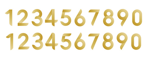 Metallic number vector design material