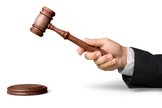 Hand Striking the Gavel