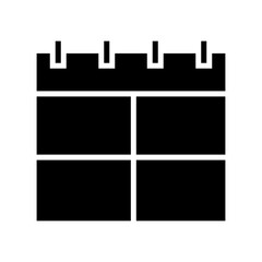 calendar icon or logo isolated sign symbol vector illustration - high quality black style vector icons
