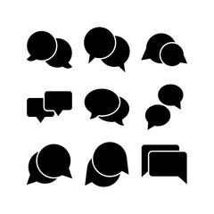 conversation icon or logo isolated sign symbol vector illustration - high quality black style vector icons
