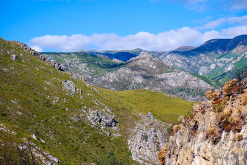 Naklejka na ściany i meble View of mountains nearFranschhoek, South Africa