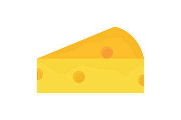 Cheese icon illustration. icon related to cooking spices. Flat icon style. Simple vector design editable