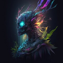 Colorful Fantasy Creature Generative AI