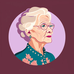 Obraz premium Portrait of an older woman with a gentle smile