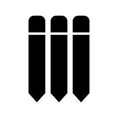 pencils icon or logo isolated sign symbol vector illustration - high quality black style vector icons
