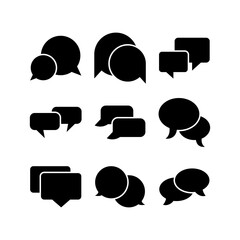 speech bubbles icon or logo isolated sign symbol vector illustration - high quality black style vector icons
