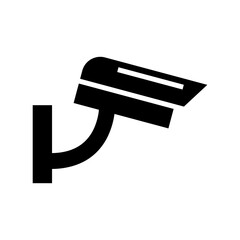 surveillance camera icon or logo isolated sign symbol vector illustration - high quality black style vector icons
