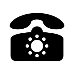 telephone icon or logo isolated sign symbol vector illustration - high quality black style vector icons
