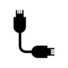 usb cable icon or logo isolated sign symbol vector illustration - high quality black style vector icons
