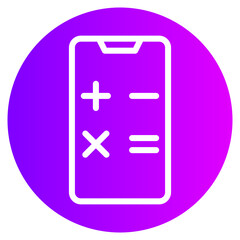 Obraz premium calculator gradient icon