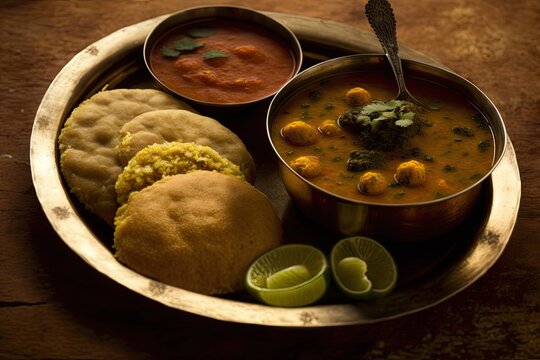 India's Sambar Vada Dish. Generative AI