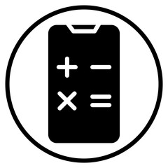 calculator glyph icon