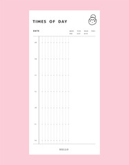 (Smile Bean) time of day memo list. Plan your day more easily and more happiness.