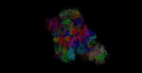 Human cancer-related nucleoside triphosphatase (HCR-NTPase) NMR structure (movement in water), 3D molecule 4K 