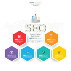 Fototapeta premium Infographic with 6 steps, options, parts, steps and processes.