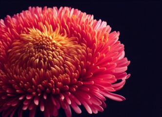 red dahlia flower isolated, generative AI