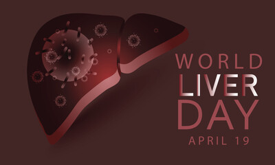 World Liver day. Template for background, banner, card, poster 